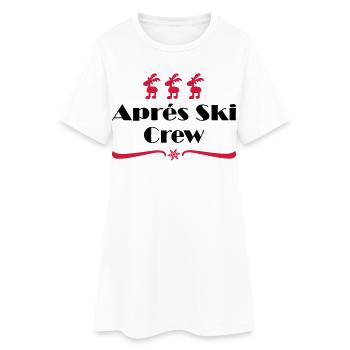 Après-ski - Robe T-shirt Femme - blanc - Devant