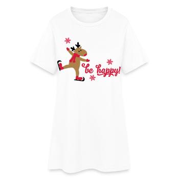 Noël drôle - Robe T-shirt Femme - blanc - Devant