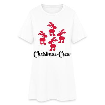T-shirt amusant pour toute la famille pour Noël - Robe T-shirt Femme - blanc - Devant