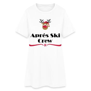 Après-ski - Robe T-shirt Femme - blanc - Devant