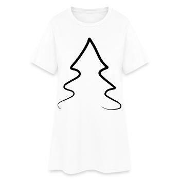 Sapin de Noël - Robe T-shirt Femme - blanc - Devant