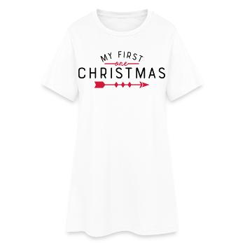 mon premier Noël - Robe T-shirt Femme - blanc - Devant