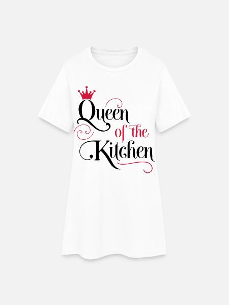 Women's Cooking Apron - Women’s T-Shirt Dress - white