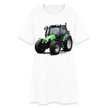 Agrotron 100 - Frauen T-Shirt-Kleid - Weiß - Vorne