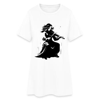 Violoniste - Robe T-shirt Femme - blanc - Devant