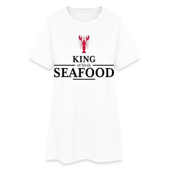 roi des fruits de mer - Robe T-shirt Femme - blanc - Devant