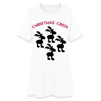 Équipage de Noël - Robe T-shirt Femme - blanc - Devant