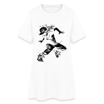 Breakdance fille dessin - Robe T-shirt Femme - blanc - Devant