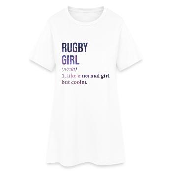 Rugby Rugby Rugby - Robe T-shirt Femme - blanc - Devant