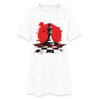Graphiques de pièces d’échecs - Robe T-shirt Femme - blanc - Devant