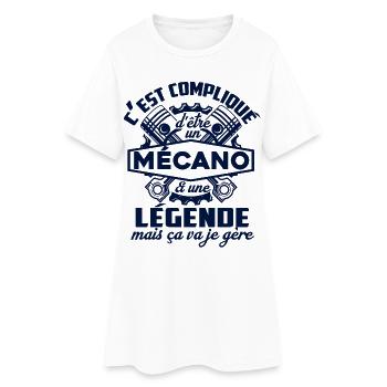 mécanicien mécano légendaire - Robe T-shirt Femme - blanc - Devant