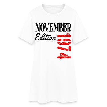 51e anniversaire novembre 1974 - Robe T-shirt Femme - blanc - Devant