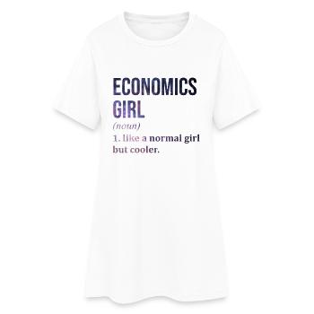 Ökonomie Ökonomie Ökonomie Wirtschaft - Frauen T-Shirt-Kleid - Weiß - Vorne
