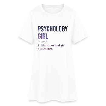 psychologie - Robe T-shirt Femme - blanc - Devant