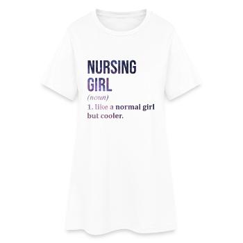 Krankenschwester - Frauen T-Shirt-Kleid - Weiß - Vorne
