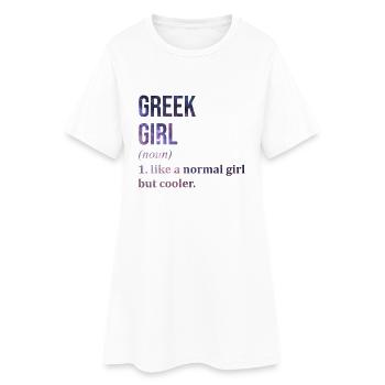 Grèce - Robe T-shirt Femme - blanc - Devant