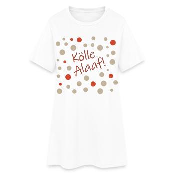 Kölle Alaaf - Frauen T-Shirt-Kleid - Weiß - Vorne