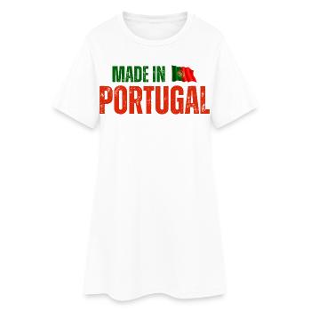Fabriqué au Portugal, fierté portugaise - Robe T-shirt Femme - blanc - Devant