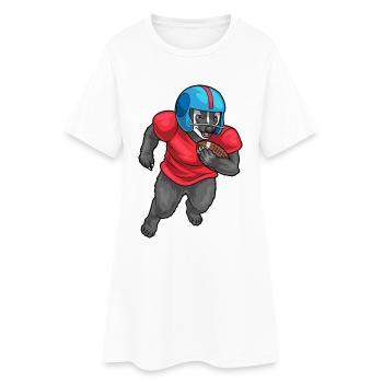 Dachs American Football Sport - Frauen T-Shirt-Kleid - Weiß - Vorne