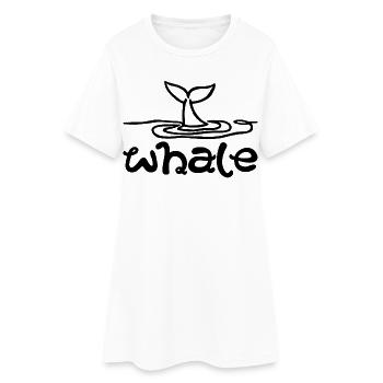 The sign of the whale - Women’s T-Shirt Dress - white - Front