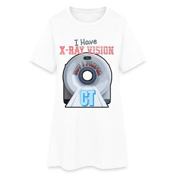 Radiographe CT J’ai une vision XRay mais je préfère CT - Robe T-shirt Femme - blanc - Devant