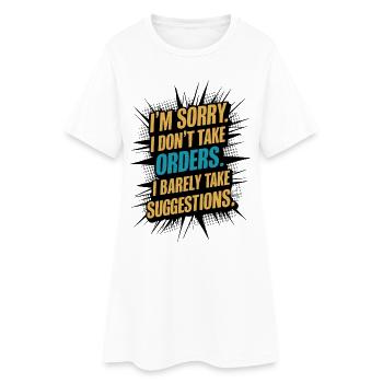 Drôle Sarcastique Citation Attitude Style BD Humour - Robe T-shirt Femme - blanc - Devant