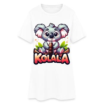 Kolala - Jeu de mots Koala mignon avec - Robe T-shirt Femme - blanc - Devant