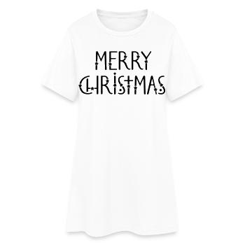 Joyeux Noël - Robe T-shirt Femme - blanc - Devant