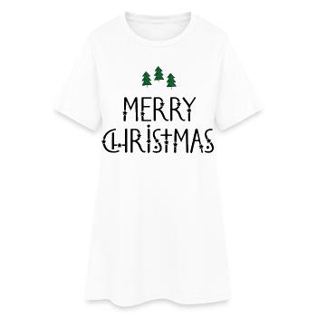 Joyeux Noël - Robe T-shirt Femme - blanc - Devant