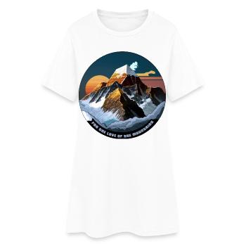 Pour l’amour de la montagne - Robe T-shirt Femme - blanc - Devant