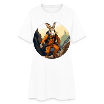 Lapin Randonnée / Alpiniste Lapin - Robe T-shirt Femme - blanc - Devant