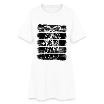 Chaussons de ballet - Robe T-shirt Femme - blanc - Devant