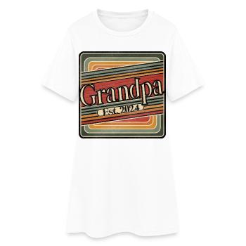 Grandpa Est. 2024 – Cadeau rétro pour les grands-pères - Robe T-shirt Femme - blanc - Devant