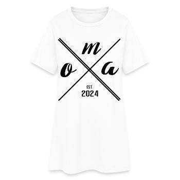 Oma Est. 2024 – Geschenk für Neue Omas - Frauen T-Shirt-Kleid - Weiß - Vorne