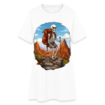 Squelettes Randonnée / Alpiniste Squelette - Robe T-shirt Femme - blanc - Devant
