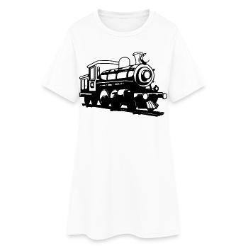 Locomotive - Women’s T-Shirt Dress - white - Front
