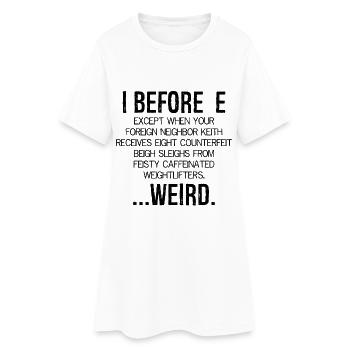I avant E bizarre - Robe T-shirt Femme - blanc - Devant