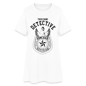 Poulet Marque True Crime Détective Cadeau Drôle - Robe T-shirt Femme - blanc - Devant