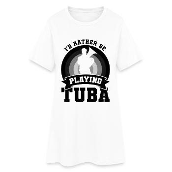 Tuba Player Wit - Women’s T-Shirt Dress - white - Front
