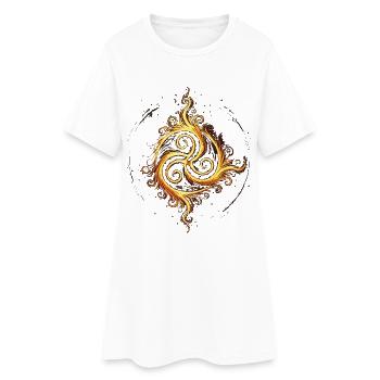 Triskel de feu - Robe T-shirt Femme - blanc - Devant