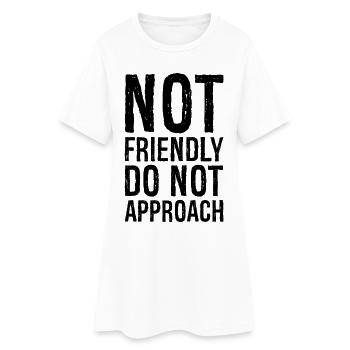 pas amical ne pas approcher - Robe T-shirt Femme - blanc - Devant