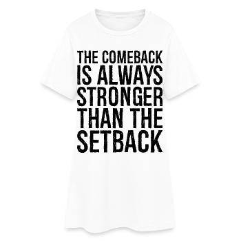 le retour est toujours plus fort que le revers - Robe T-shirt Femme - blanc - Devant