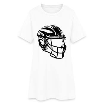 Dessin d’un casque de crosse - Robe T-shirt Femme - blanc - Devant