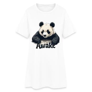 Réveillé tôt - Robe T-shirt Femme - blanc - Devant