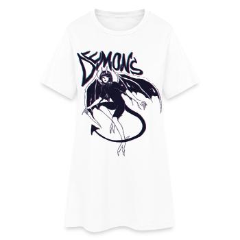 Demon Vibes – Dark & Mystical - Women’s T-Shirt Dress - white - Front