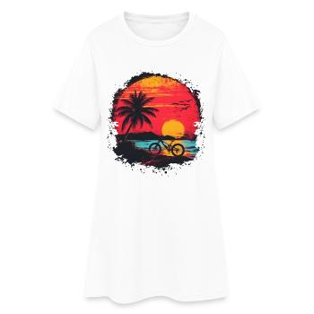 VTT des années 90 - Robe T-shirt Femme - blanc - Devant