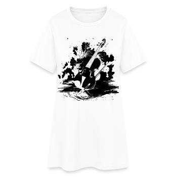Violon - Robe T-shirt Femme - blanc - Devant