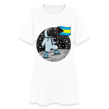 Drapeau des astronautes des Bahamas - Robe T-shirt Femme - blanc - Devant