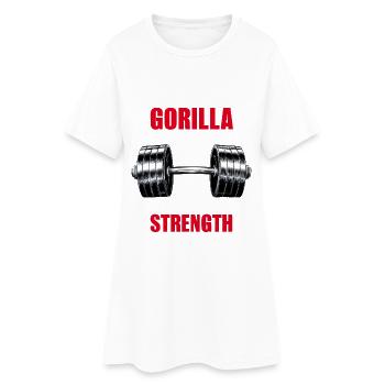 Force du gorille - Robe T-shirt Femme - blanc - Devant