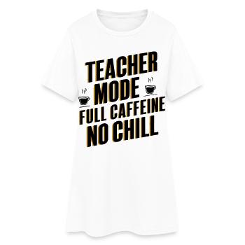 Mode enseignant Full Caffeine - Robe T-shirt Femme - blanc - Devant